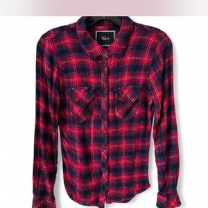 Rails Red and Blue Casual Button Down Shirt